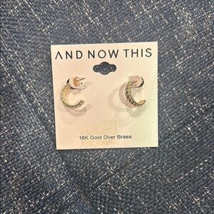 AND NOW THIS Gold Hoop Earrings